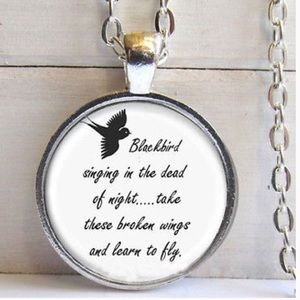 LAST ONE! Blackbird Silver Pendant Necklace Beatles NEW In Packaging